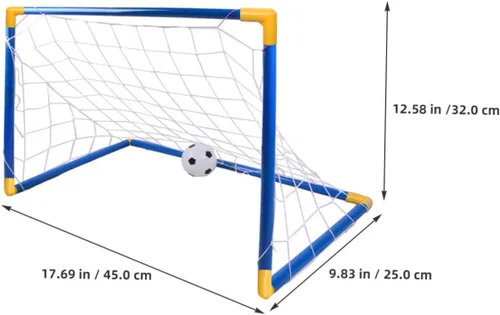 Vista 6 de STOBAZA Mini portería de fútbol plegable portátil para marco de plástico con red de portería para entrenamiento de fútbol en interiores y exteriores