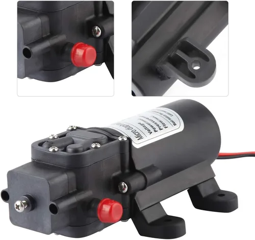 Vista 2 de Acogedor Bomba de diafragma 24V 60W, bomba de diafragma de presión de agua 5L/m, fácil de instalar, para pulverización de agua, pulverización