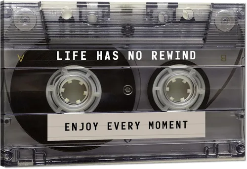 Vista 16 de Novatique Arte de Pared de Cinta de Casete Decoración de Sala de Música Póster Impreso Life Has No Rewind Casete Lienzo Arte de Pared Pósters