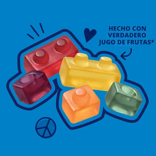Vista 4 de Bocadillos Orgánicos Building Blocks de Annie's con Sabor a Fruta, Sabores de Frutas Variados, Sin Gluten, 10 Bolsas, 7 oz Formas de bloques
