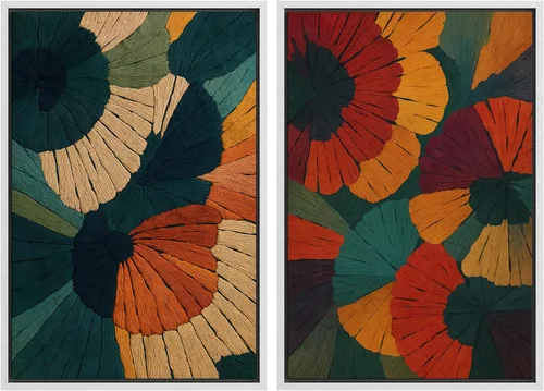Vista 108 de MUDECOR Lienzo enmarcado para pared, bosque brumoso, reflejos, paisaje tranquilo, ilustraciones modernas, arte decorativo, bohemio, tranquilo/zen