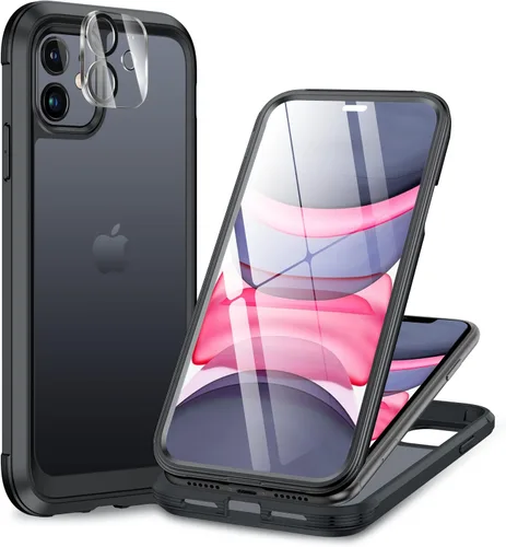 Vista 39 de Miracase - Funda magnética para iPhone 13 Pro Max de 6.7 pulgadas (compatible con MagSafe), transparente, completo, protector de pantalla de vidrio