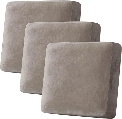 Vista 112 de H.VERSAILTEX Funda de cojín elástica de terciopelo para sofá, funda de cojín de felpa para cojines de silla, protector de muebles, cojín de asiento