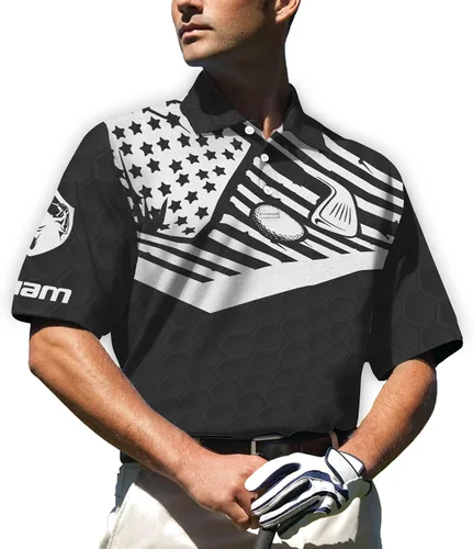 Vista 4 de Camisas de golf 3D divertidas personalizadas para hombres, algunos abuelos toman siestas reales abuelos jugar golf y luego tomar una siesta