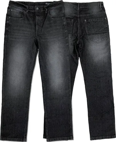 Vista 3 de Southpole Mens Mid Rise Stretchable Straight Relaxed Fit Cross Hatch Denim Pants