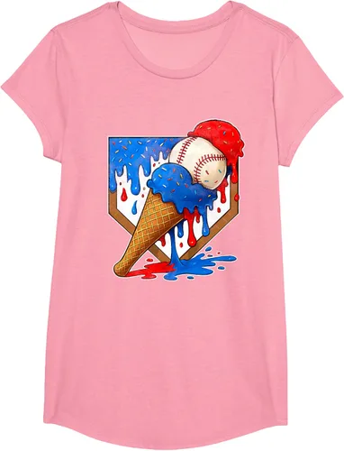 Vista 25 de Camiseta de béisbol desgastada para niños y jóvenes