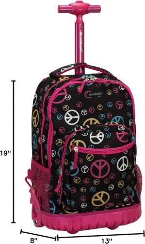 Vista 18 de Rockland, bolsa de viaje de 19 pulgadas, con ruedas., Negro), R02-BLACK
