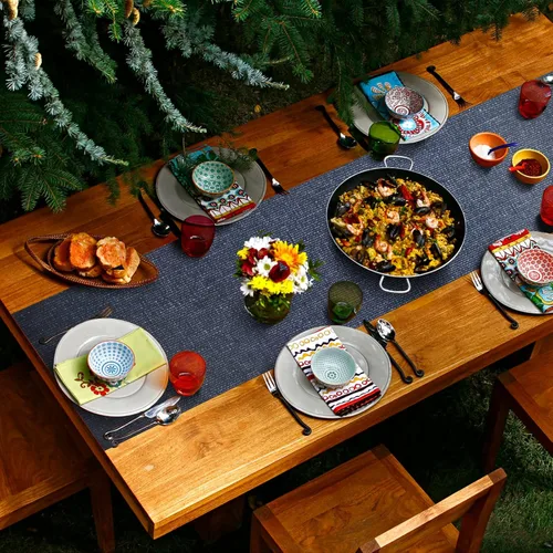 Vista 7 de Tapete de mesa de salvamanteles para platos calientes, 12 x 40 pulgadas, resistente al calor, impermeable, decorativo, para granja, cocina