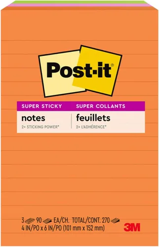 Vista 12 de Post-it notas superadhesivas, 5 x 8 pulgadas, Rio de Janeiro Collection