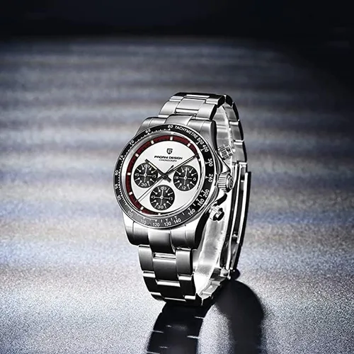 Vista 2 de LACZ DENTON Pagani Design PD1644 Relojes de cuarzo para hombre, acero inoxidable, cronógrafo, impermeable, 100M, reloj deportivo para hombre, regalo