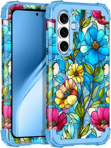Vista 73 de Rancase para Galaxy S25, Funda de tres capas, protección resistente a los golpes, paraguas de plástico duro + funda protectora de goma de silicona