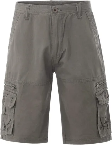 Vista 15 de Alalaso Mens Cargo Shorts Relaxed-Fit Ripstop Lightweight Pants Hiking Outdoor Work Short Trousers with Multi-Pocket B- verde militar