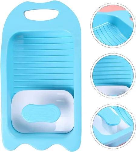 Vista 8 de DOITOOL Lavabo para lavar a mano ropa, mini tabla de lavado a mano Tabla de lavado de plástico antideslizante Lavabo de limpieza