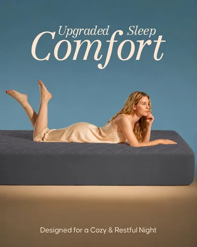 Vista 8 de Utopia Bedding - Funda acolchada para colchón individual, tamaño individual, protector y cubierta de colchón elástico con bolsillo profundo que se
