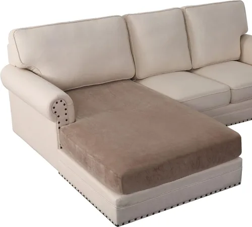 Vista 106 de PrinceDeco Fundas de cojín para sofá, funda elástica y lavable, funda de cojín ajustable de tela de terciopelo antideslizante, protector de muebles