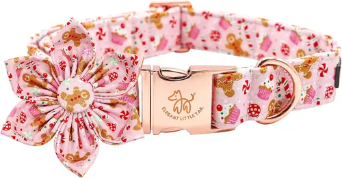 Vista 34 de Elegant little tail Collar de perro de San Patricio con flor, collares de perro con flores, trébol verde, regalo para mascotas, collares ajustables