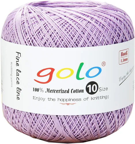 Vista 56 de Golo - 3 bolas de hilo de ganchillo tamaño 10, hilo de crochet para tejer a mano 102