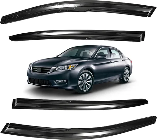 Vista 97 de Viseras para ventanas para Mazda 3 Sedán 4 puertas 2004 2005 2006 2007 2008 2009 estilo JDM Mugen, deflector de viento, protector solar y de lluvia