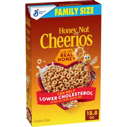 Vista 10 de Cereales para desayuno con avena Cheerios Honey Nut, sin gluten. 10.8 onzas