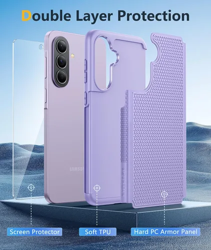 Vista 654 de FNTCASE Funda para iPhone 17 Pro: Fundas delgadas translúcidas de color azul claro compatibles con MagSafe, protección completa de la cámara