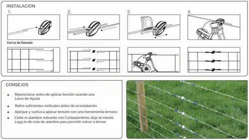 Vista 5 de Gripple Carpintero de alambre para esgrima, mediano (calibre 13.5-10) (20)