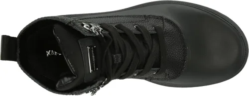 Vista 5 de Karl Lagerfeld Paris Botas de combate para hombre con forro polar de alto rendimiento y suela translúcida