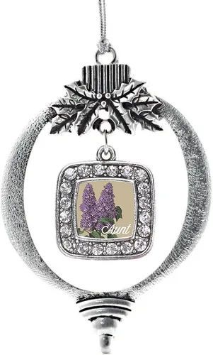 Vista 114 de Inspired Silver - Bon Voyage Cruise Ship Charm Ornamento – Adornos navideños cuadrados de plata con joyas de circonita cúbica