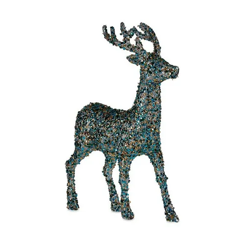 Vista 2 de Reno de Navidad Krist+ Azul Dorado Reno 15 x 45 x 30 cm