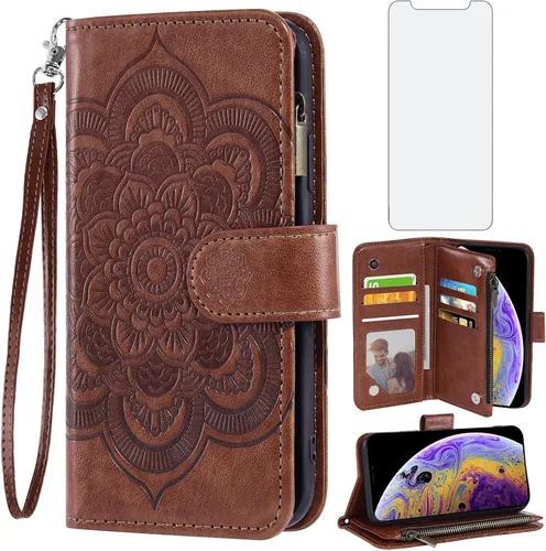Vista 14 de Asuwish Funda compatible con iPhone Xs Max y protector de pantalla de vidrio templado, funda para teléfono celular para i X XR Xsmax 10x SX Xmax Azul