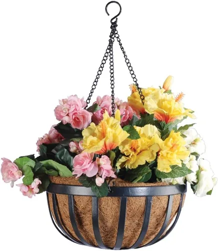 Vista 2 de Arcadia Garden Products 1592 Solstice Series - Cesta colgante de coco de 16 pulgadas