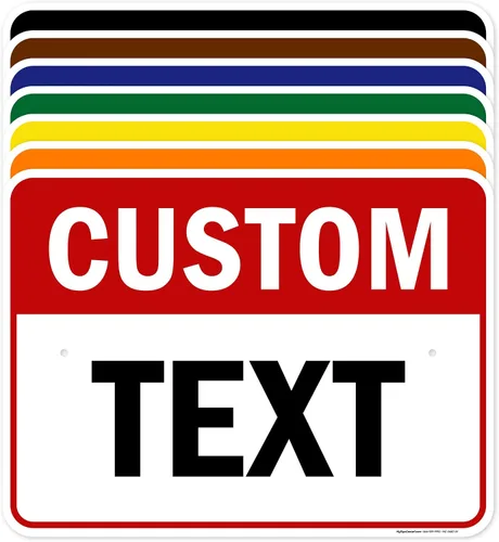 Vista 28 de Cartel personalizado, cartel personalizado para negocios, uso en interiores/exteriores. 7x10 pulgadas, aluminio 0.040 libre de óxido, resistente a