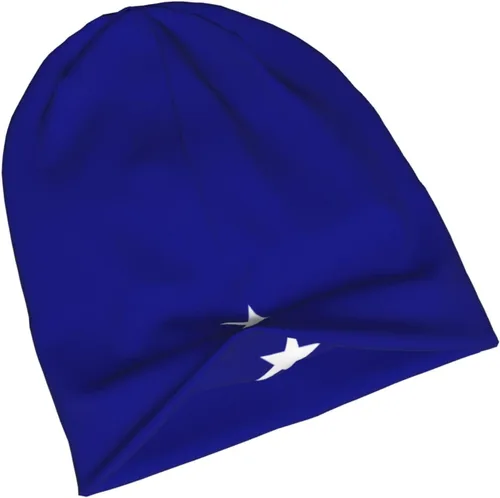 Vista 5 de Bonnie Blue Flag Beanie Hat for Men Women Warm Soft Polyester Knit Skull Cap Unisex Winter Hat Cuffed Beanie