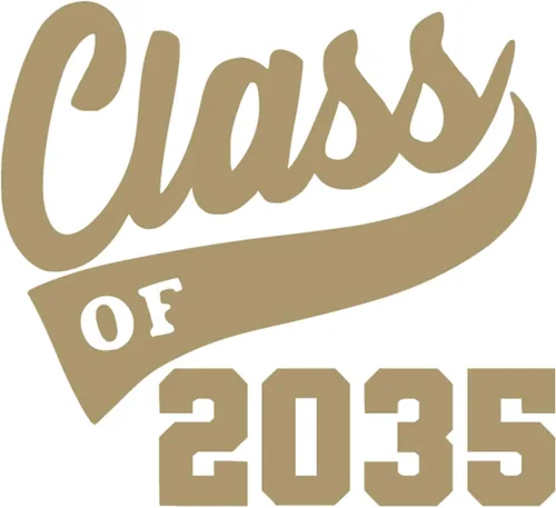 Vista 20 de Senior 2035 Iron On Transfer for Shirts, Black