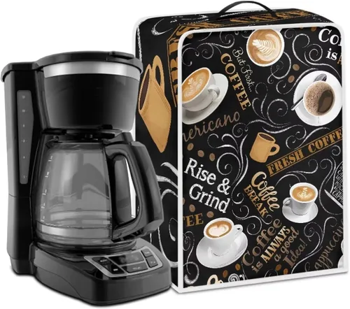 Vista 26 de Mumeson Funda para cafetera de girasol, extra grande, ligera, con asa, cubierta para máquina de café, tostadora, cubierta a prueba de polvo