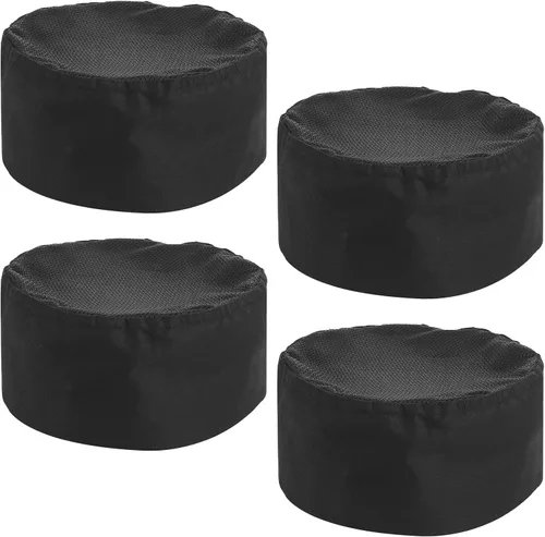 Vista 8 de Yolev 4 gorras de chef unisex ajustables para cocina, con malla transpirable, tapas de cocina con elástico, talla única, parte superior de malla