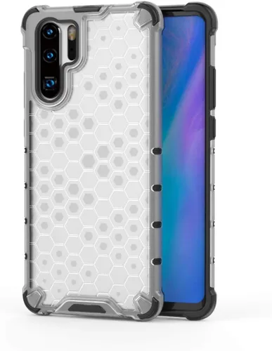 Vista 257 de Pzwoxukhov Funda compatible con Huawei Nova 3i, compatible con Huawei P Smart+ 2018 Honeycomb Anti-Drop Shock-Absorbing Case Negro