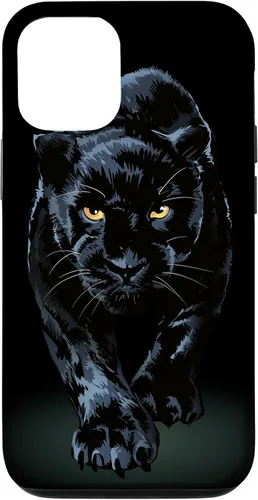 Vista 28 de iPhone 16 Black Panther Walking Toward Shadow - Estuche de regalo para amantes de los gatos salvajes