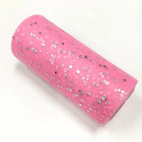 Vista 14 de Rollo de tul con lentejuelas con purpurina, decoración de boda, suministros de organza para fiestas de cumpleaños, carrete de tela, vestido tutú