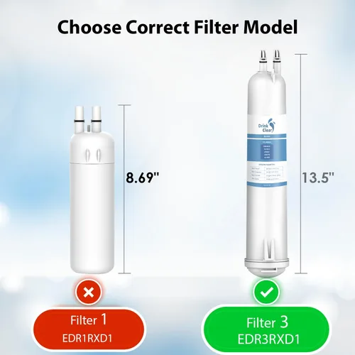 Vista 2 de EDR3RXD1 - Filtro de agua de repuesto, compatible con 4396841, filtro 3, 4396710, Kenmore 46-9083, 46-9030 filtro de agua para refrigerador, 1
