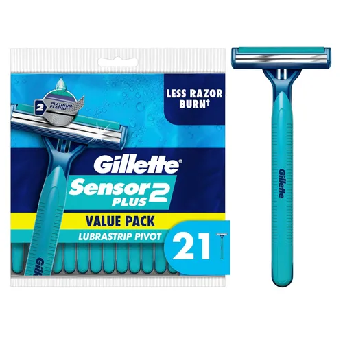 Vista 12 de Gillette Sensor2 Plus - Maquinillas de afeitar desechables para hombre con cabeza pivotante, 10 unidades (Paquete de 3)