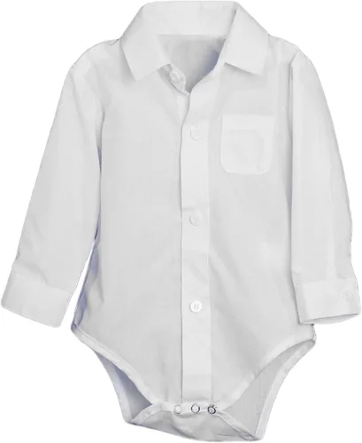 Vista 2 de Mameluco unisex de polialgodón con botones y cuello para bebé