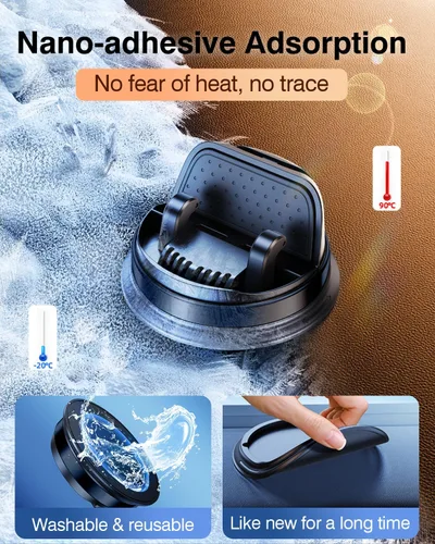 Vista 5 de OATSBASF Soporte para teléfono celular para salpicadero, soporte de teléfono para automóvil giratorio de 360° con silicona antideslizante