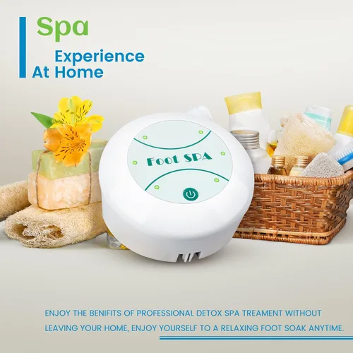 Vista 4 de Máquina de desintoxicación de baño de pies iónico, máquina de desintoxicación de pies, baño de spa iónico portátil para uso doméstico, 100 forros, 2
