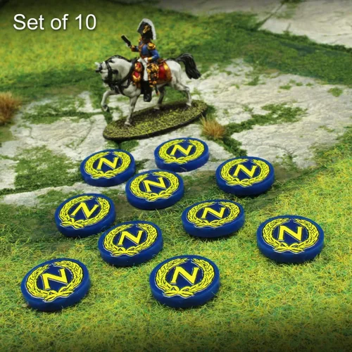 Vista 3 de LITKO Ficha Napoleónica Miniaturas Históricas Wargame Game Pieces Paquete de 10 (francés)