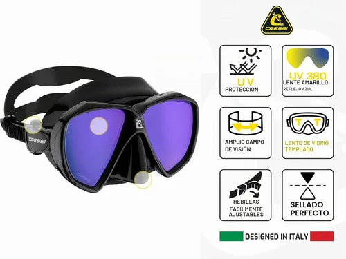 Vista 3 de Cressi Perfect View Scuba Diving, Snorkeling Mask in Pure Comfortable Silicone - Liberty Duo: Designed in Italy