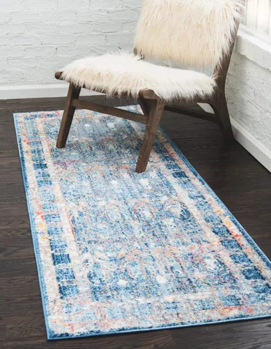 Vista 12 de Unique Loom Brighton Collection - Tapete rectangular con estampado tradicional y vibrante, borde, 2 pies 2 pulgadas x 3 pies, color marfil/rojo