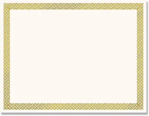 Vista 3 de Great Papers! Certificado de lámina trenzada, 8.5 x 11 pulgadas, 12 unidades (936060), dorado