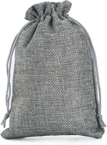 Vista 9 de Tvoip Paquete de 30 bolsas de arpillera con cordón, bolsas de regalo para bodas, fiestas y manualidades (morado claro, 4 x 5.5 pulgadas)