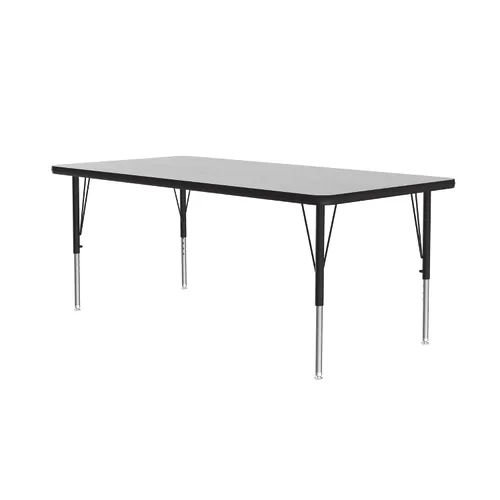 Vista 22 de Correll Econoline AM2448-REC-06 - Mesa de actividades para el aula, rectangular de 24 x 48 pulgadas, parte superior de melamina de roble medio