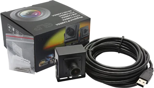 Vista 7 de ELP Cámara de ojo de pez USB 170 grados 960 p Cámara web de poca luz gran angular para computadora Raspberry Pi Mini UVC USB2.0 Lightburn Cámara